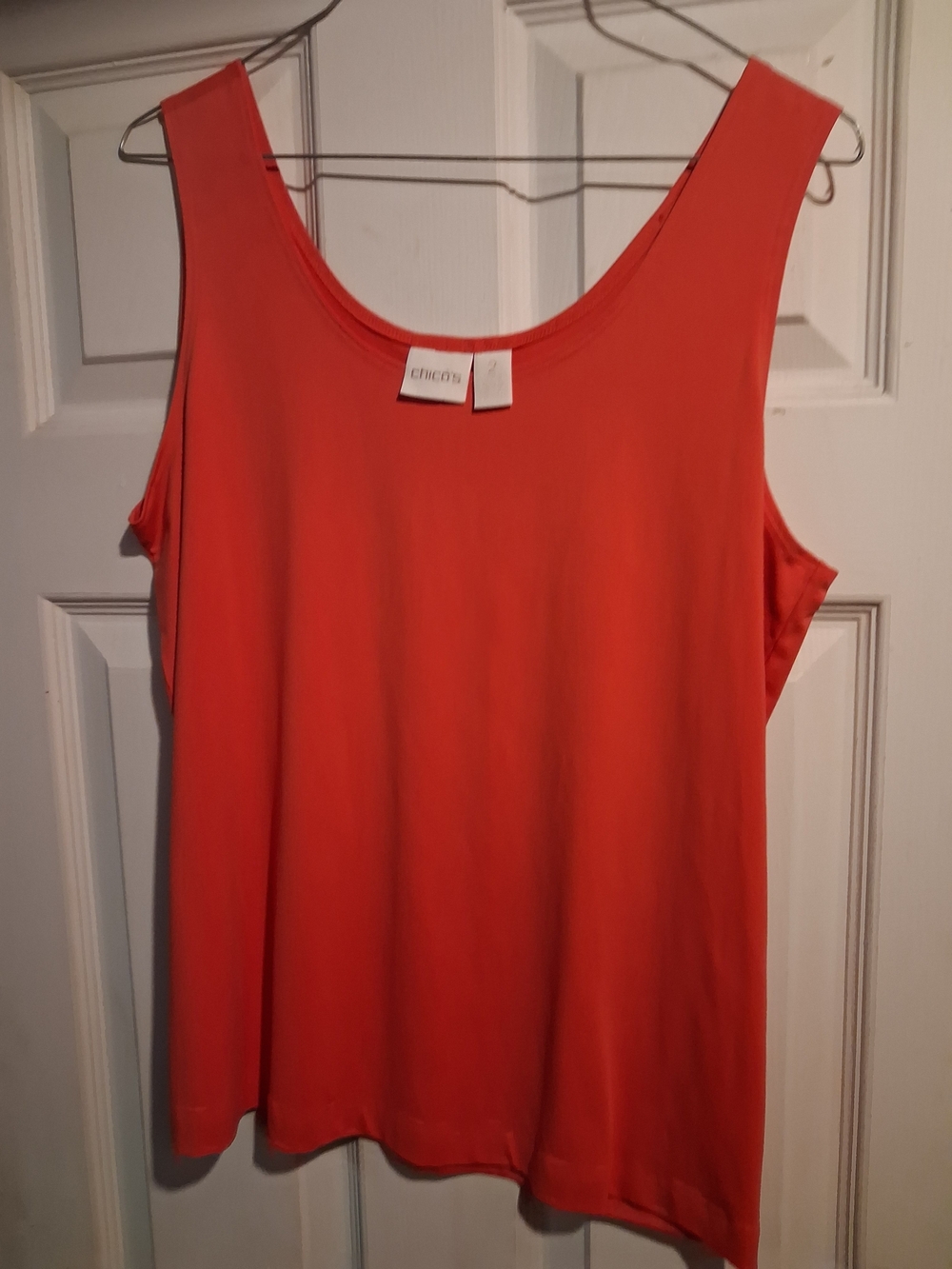 Chico's Coral Scoop Neck Tank Top